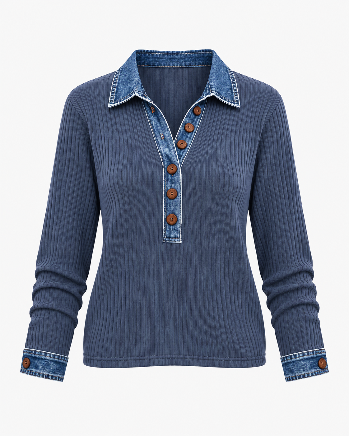 Annie | Denim Collar Sweater