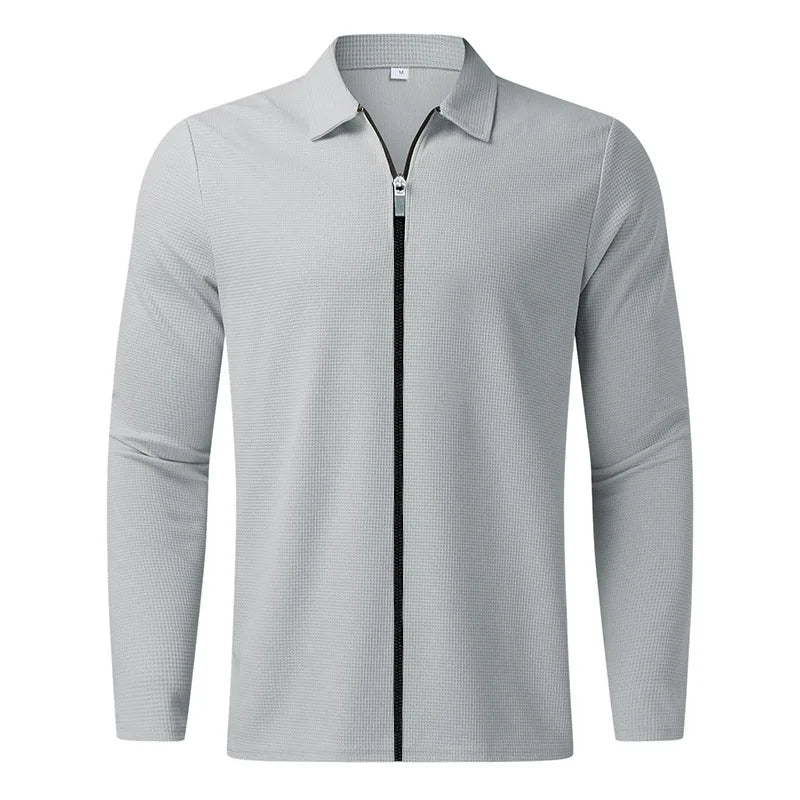 Rhett | Waffle Knit Zip Shirt