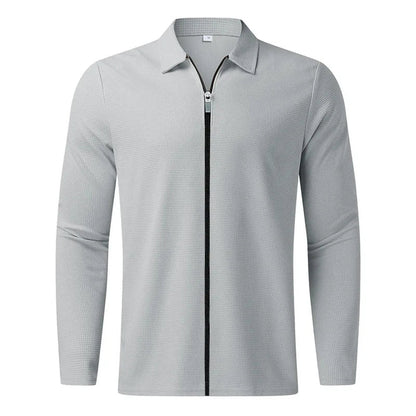 Rhett | Waffle Knit Zip Shirt