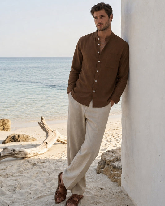 Hayes | Mandarin Collar Shirt