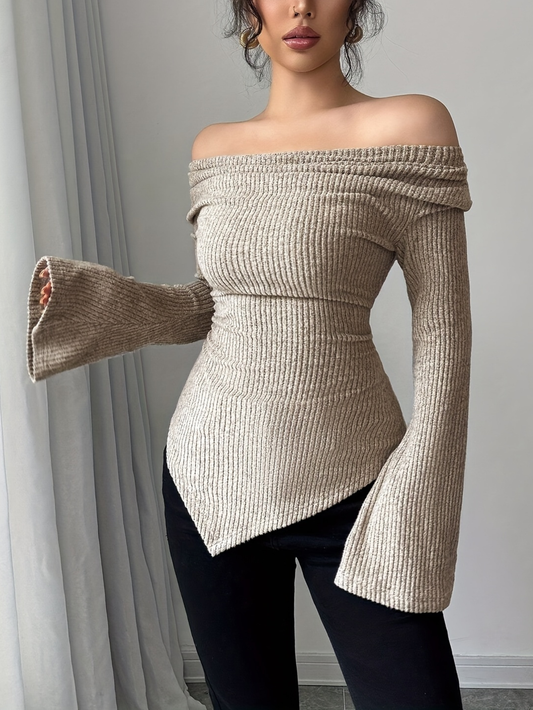 Camila | Cowl Neck Bell Sleeve Top