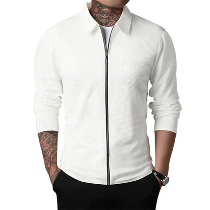 Rhett | Waffle Knit Zip Shirt