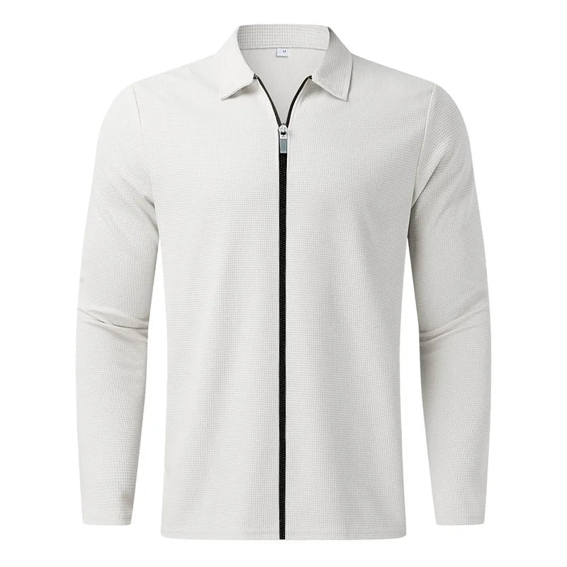 Rhett | Waffle Knit Zip Shirt