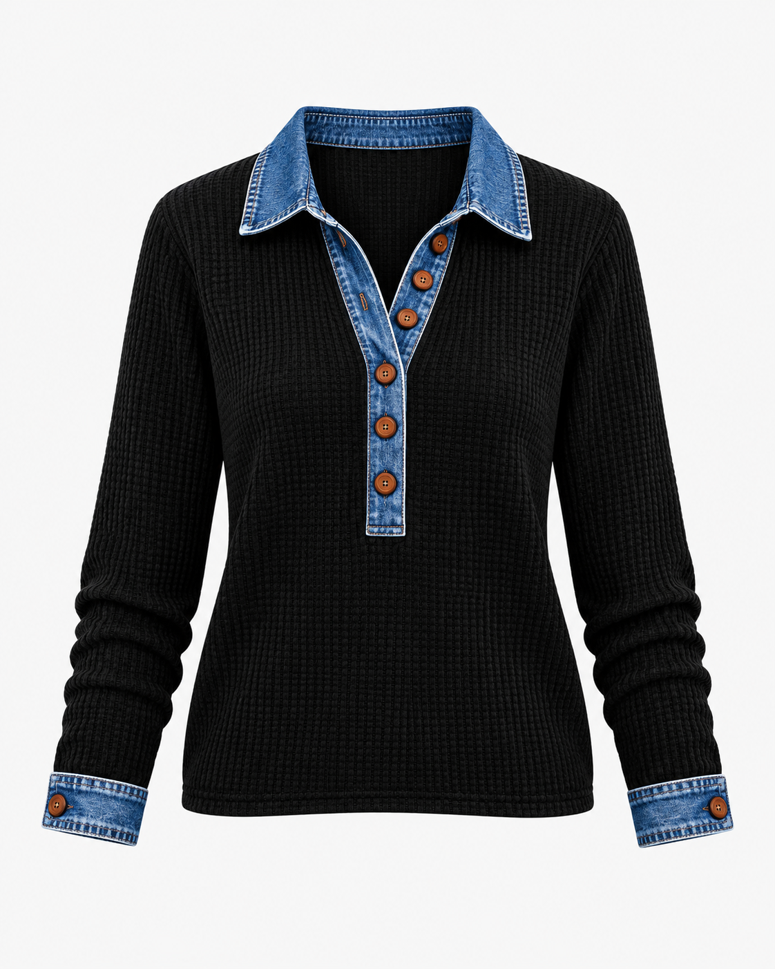Annie | Denim Collar Sweater