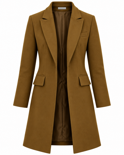 Evelyn | Brown Wool Blend Coat