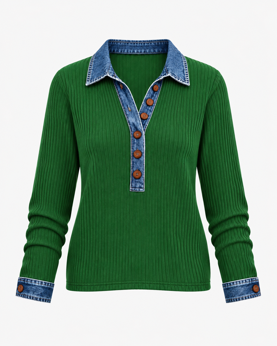 Annie | Denim Collar Sweater